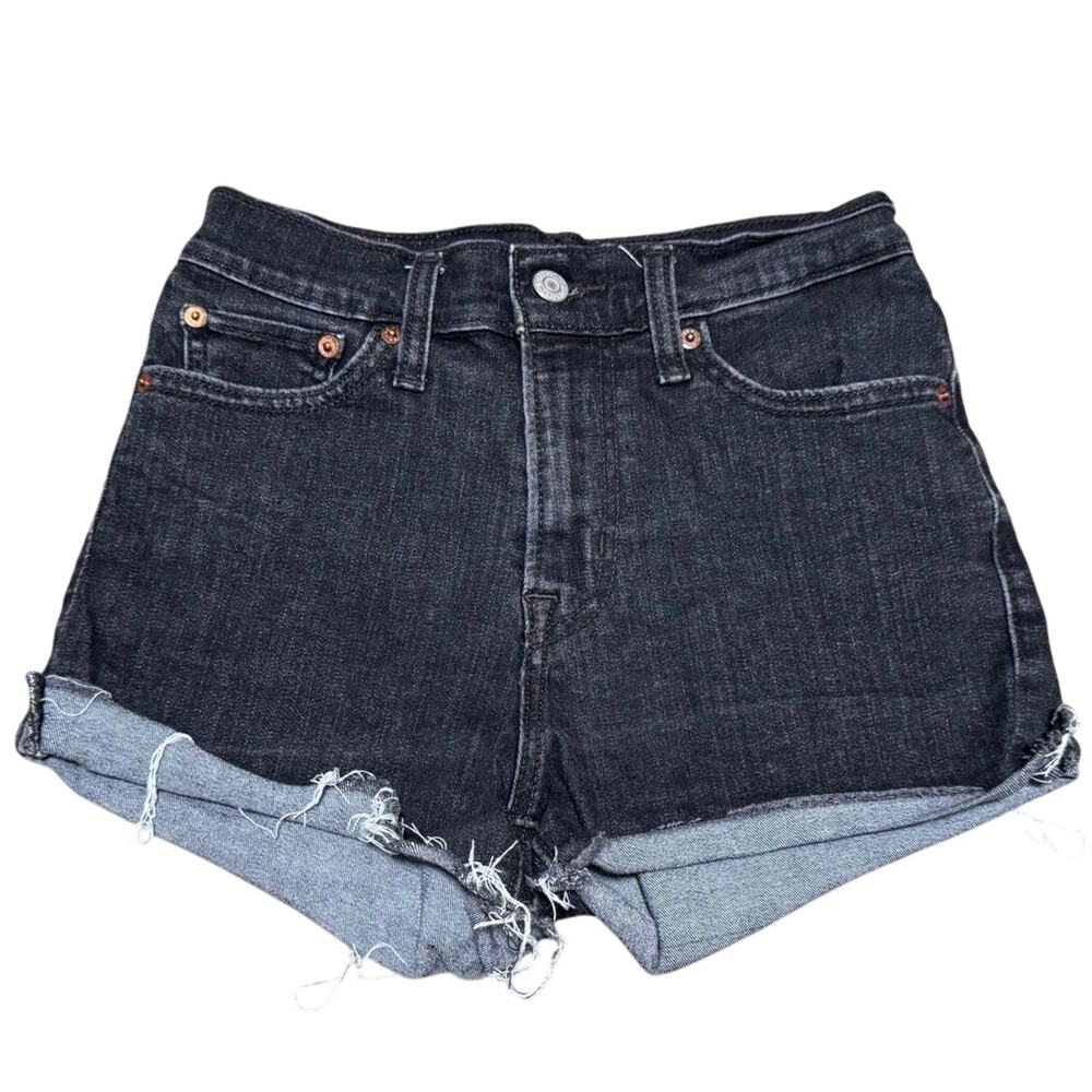 Levi’s Women’s High Rise Shorts, Black, Size 25